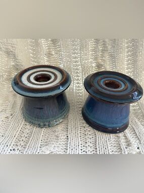 Vintage Bill Campbell Pottery Flambeaux Candle Holder